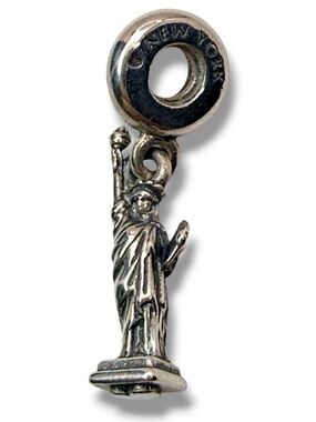 Retired Pandora Statue of Liberty Dangle Charm 791077 New York S925 ALE